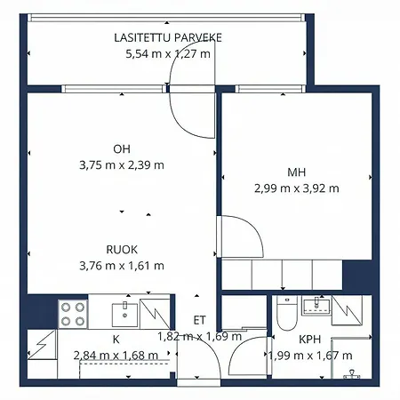 Apartment Bright 1br With Private Parking In Toeoeloe Helsinki
